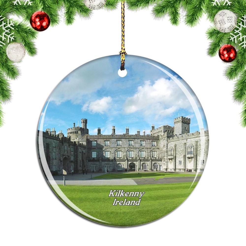 Ireland Kilkenny Castle Christmas ornament city travel souvenir