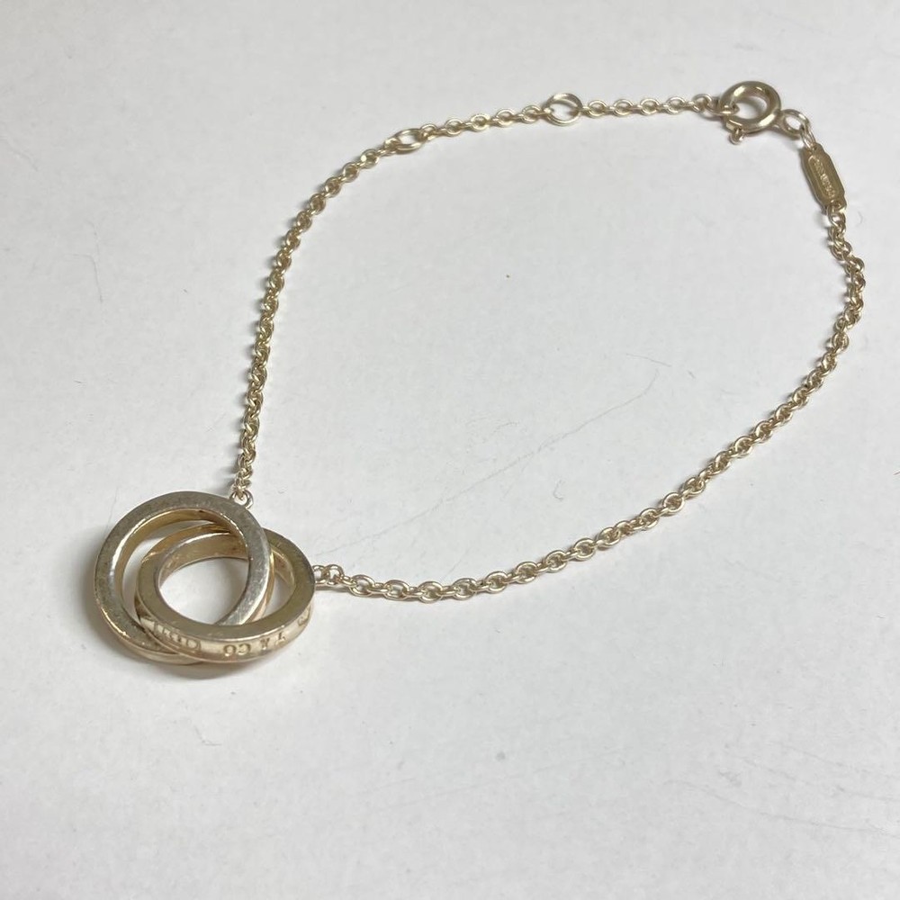 Tiffany Interlocking Ag925 Silver Bracelet Pre-Owned Jewelry