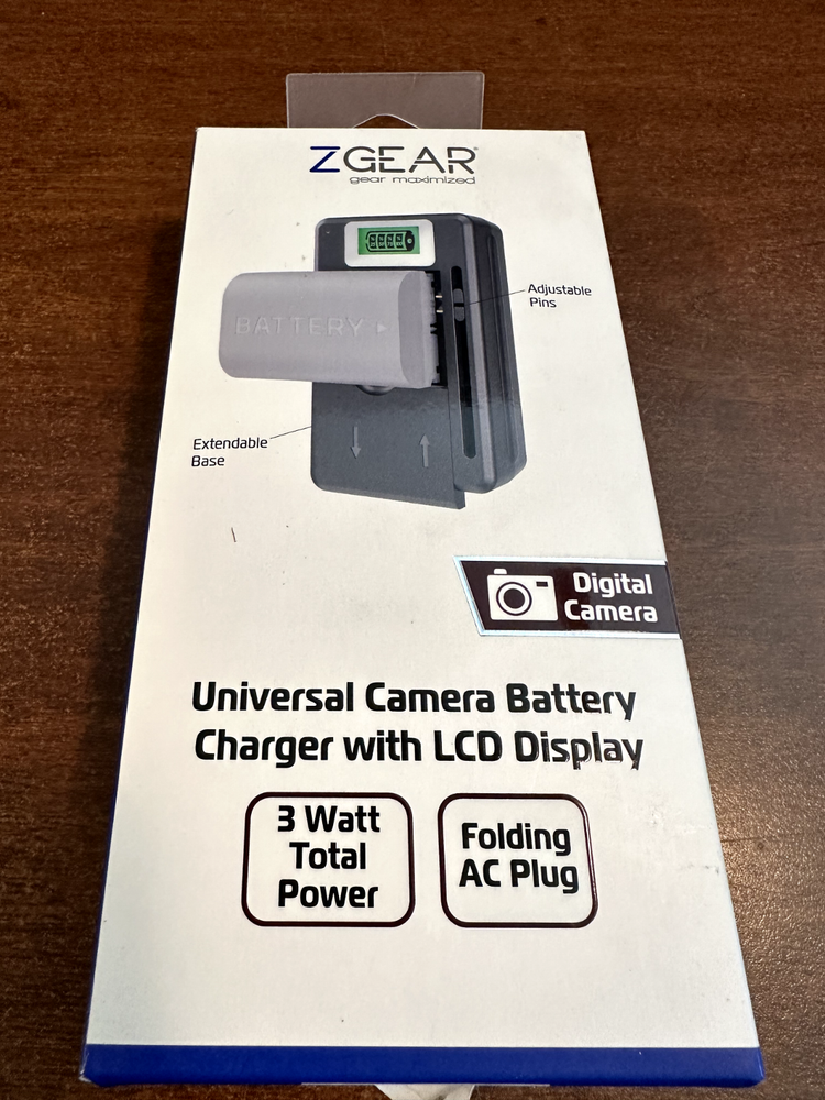 ZGEAR Universal Camera Battery Charger W/LCD Charge Display