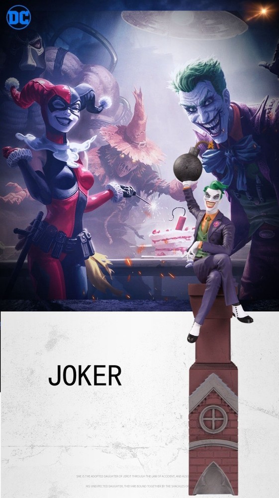 DC Direct DCD Joker Harley Quinn Statue High - Quality Collectible Figure Gift
