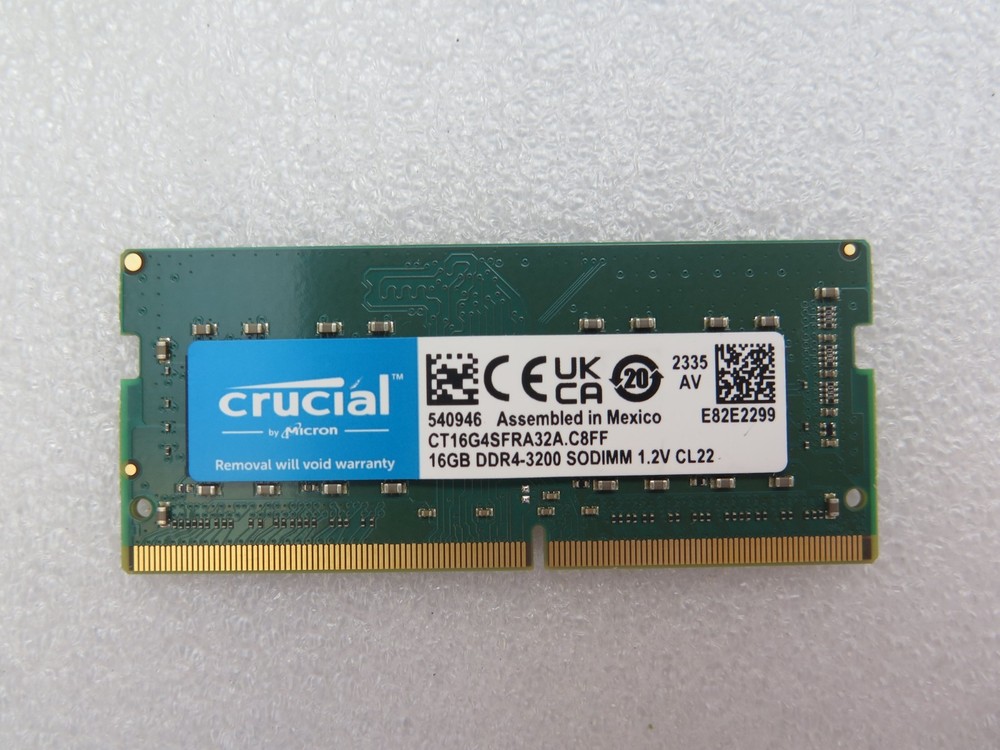 Crucial 16GB DDR4-3200 SODIMM CT16G4SFRA32A.C8FF Laptop Memory RAM