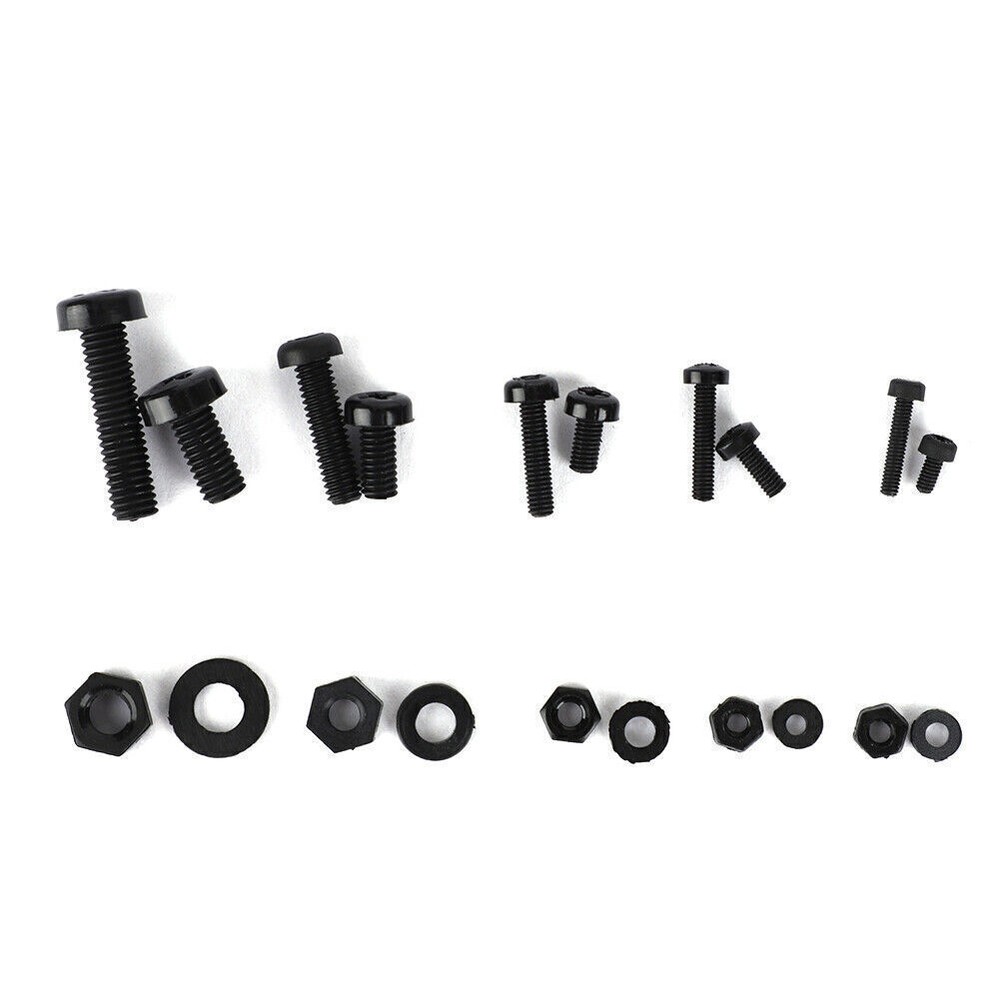 270pcs/box M2/M2.5/M3/M4/M5 Nylon Screw Nut Washer Assortment Kit Hardware Faste