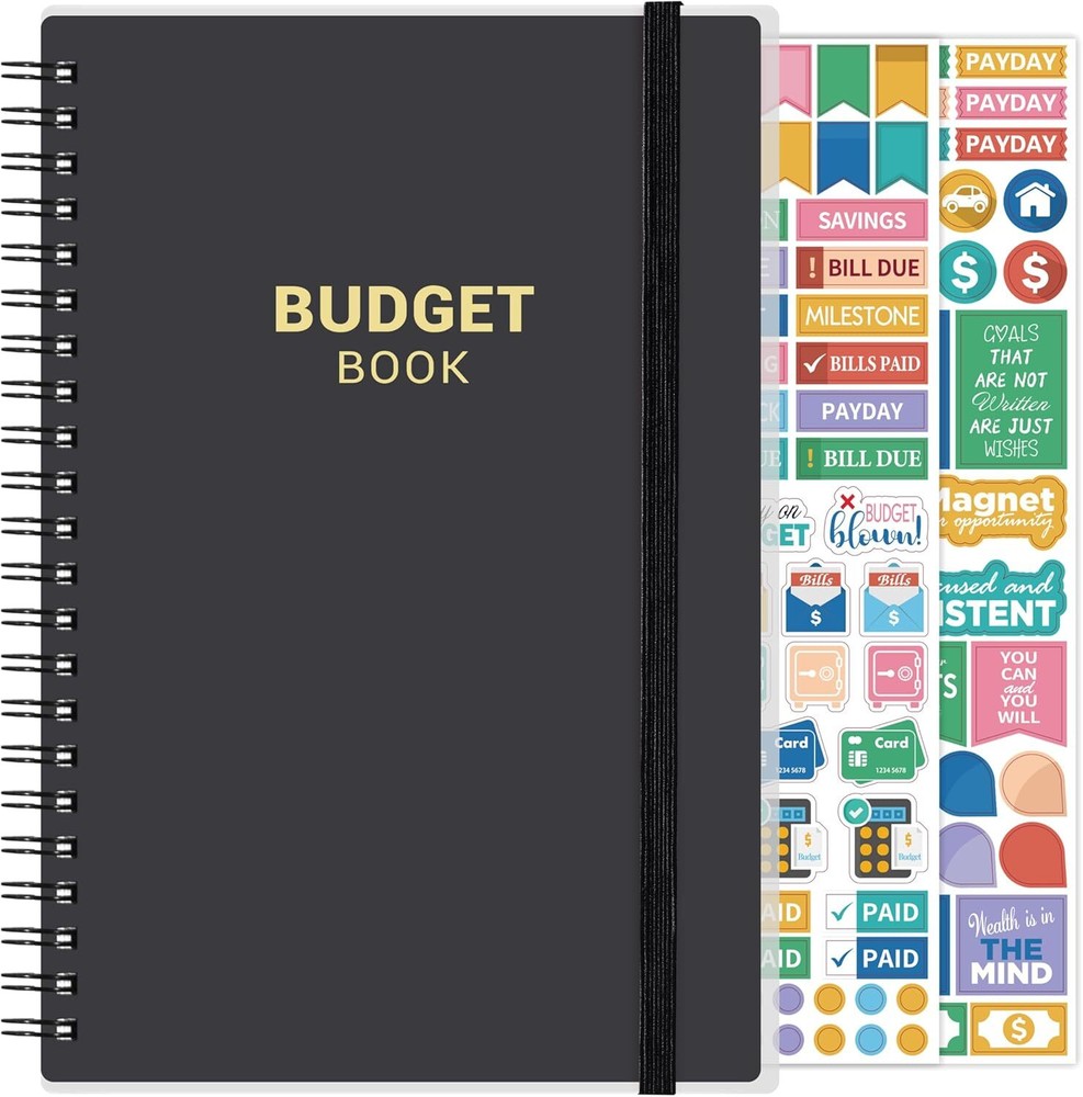 Budget Planner - Book, Undated Monthly Bill Organizer with Pockets,...