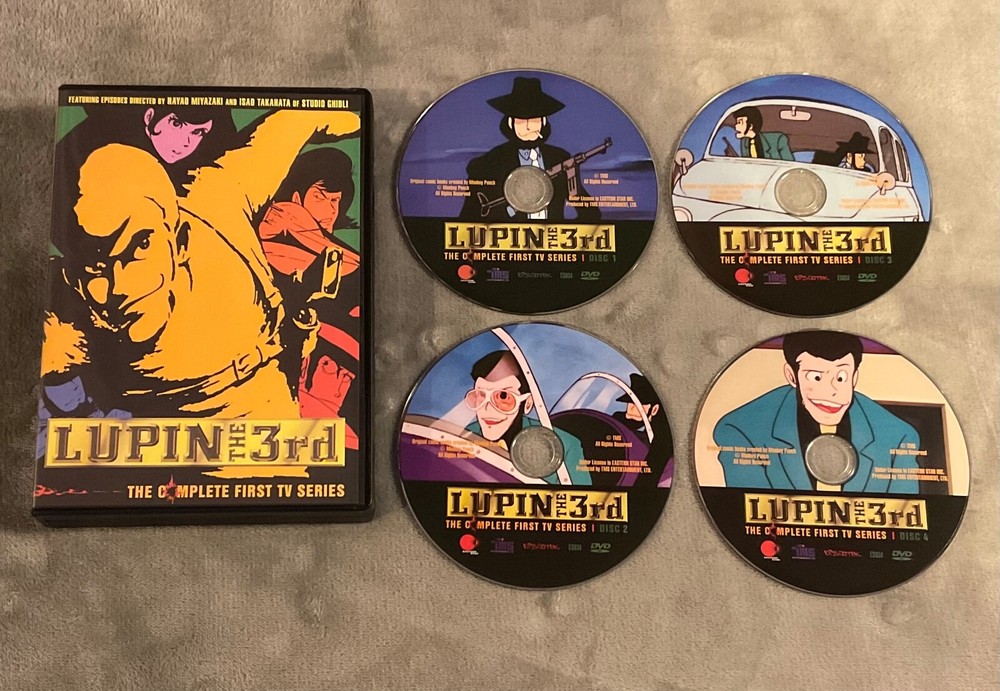 Lupin The Third: TV Series Part 1 - 4 DVD Set -Discotek, Anime- OOP
