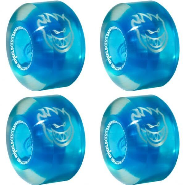 Spitfire Wheels Sapphire Cruiser Clear/Blue Skate Wheels 56mm 90a (Set of 4)