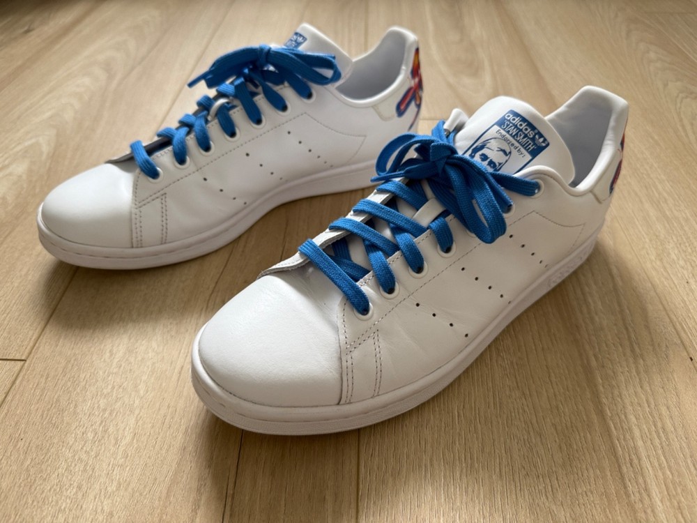 Size 10.5 - Adidas Stan Smith Graffiti - White Bluebird Limited Edition
