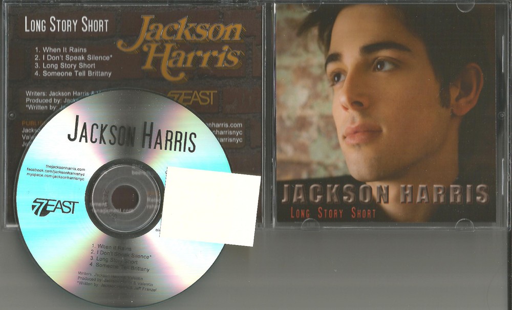 JACKSON HARRIS Long Story Short 4TRX 2010 USA TST PRESS PROMO Radio DJ CD single
