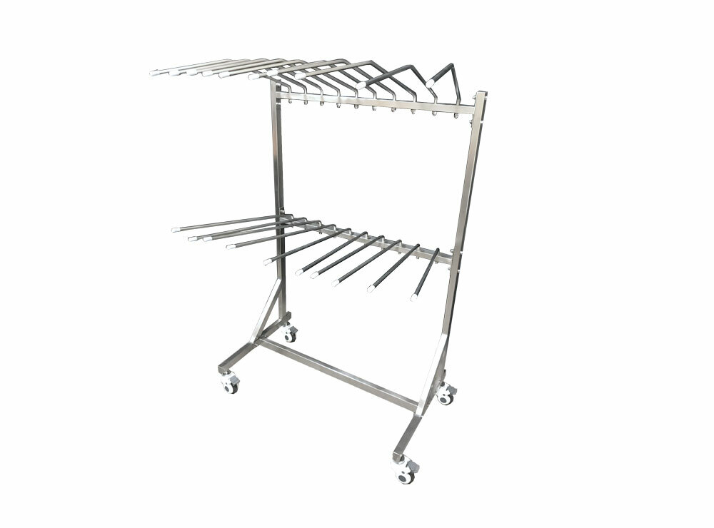 Mobile Valet 2-Tier Apron Rack Holds 10 Aprons for Easy Storage-image