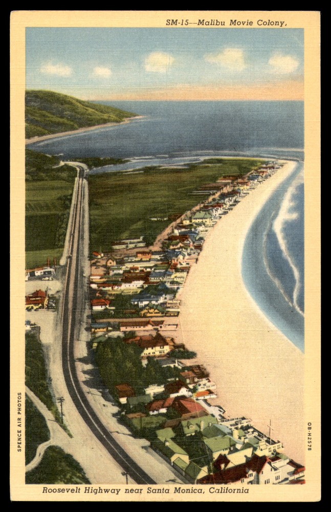Postcard Malibu Movie Colony near Santa Monica CA