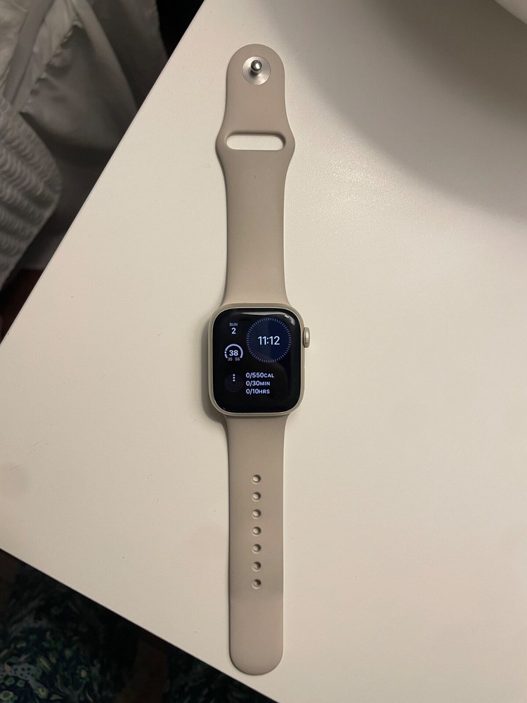 Apple Watch Gen 9 Series 9 41mm Aluminum Case with S/M Sport Band - Starlight...