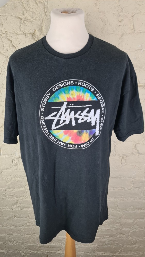 Vintage STUSSY Roots Reggae Surf Rydim T-Shirt Jah Irie XXL