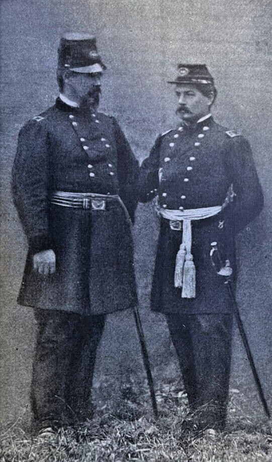 1912 Vintage Illustration Generals George McClellan & Irvin McDowell