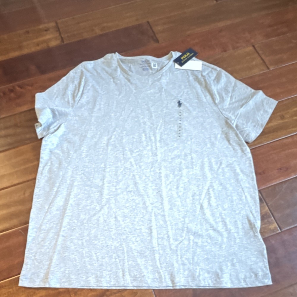 Polo Ralph Lauren Men's Gray Cotton Logo T-Shirt XL Short Sleeve Crew Neck