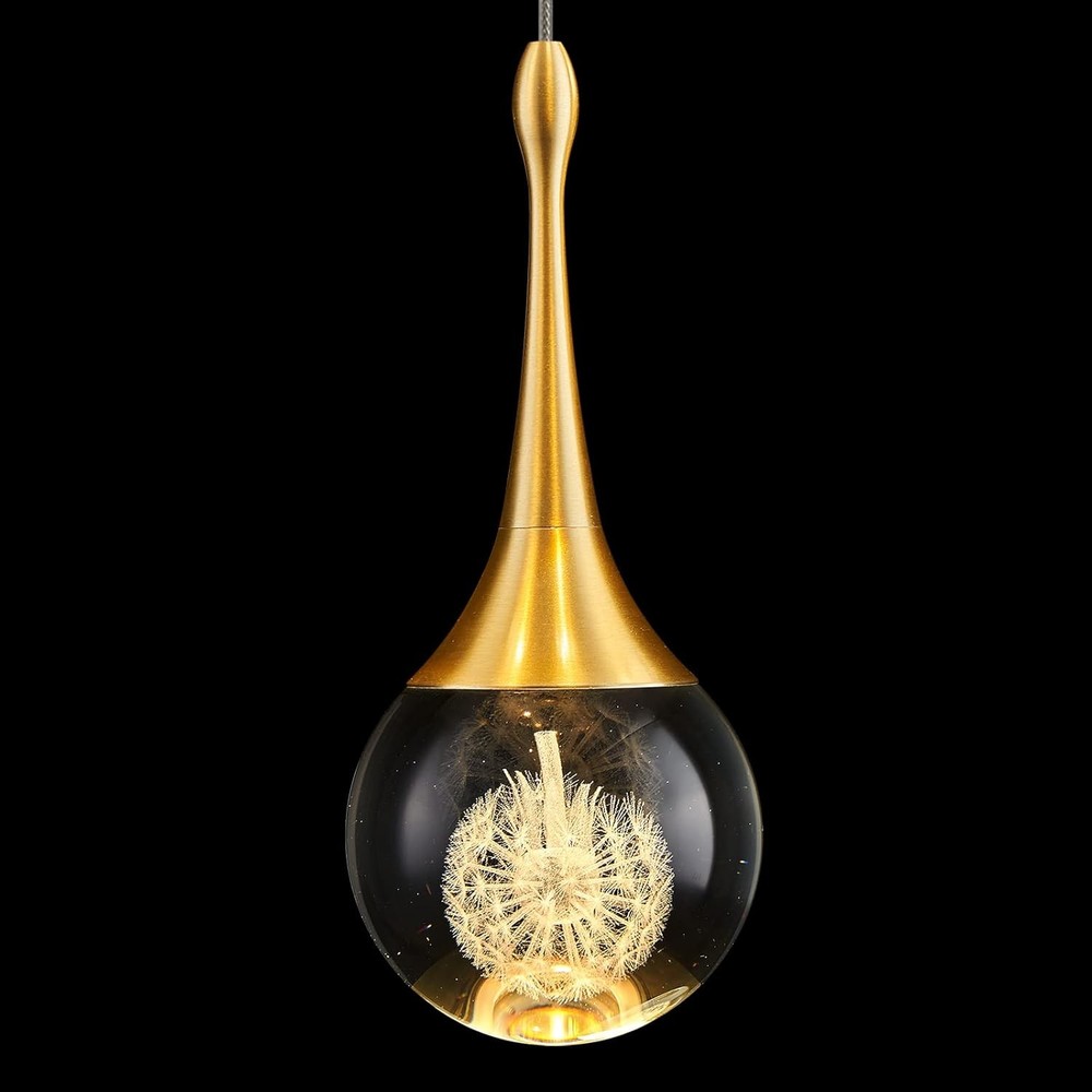 Modern Gold LED Kitchen Island Pendant Light with 3000K Warm Glow