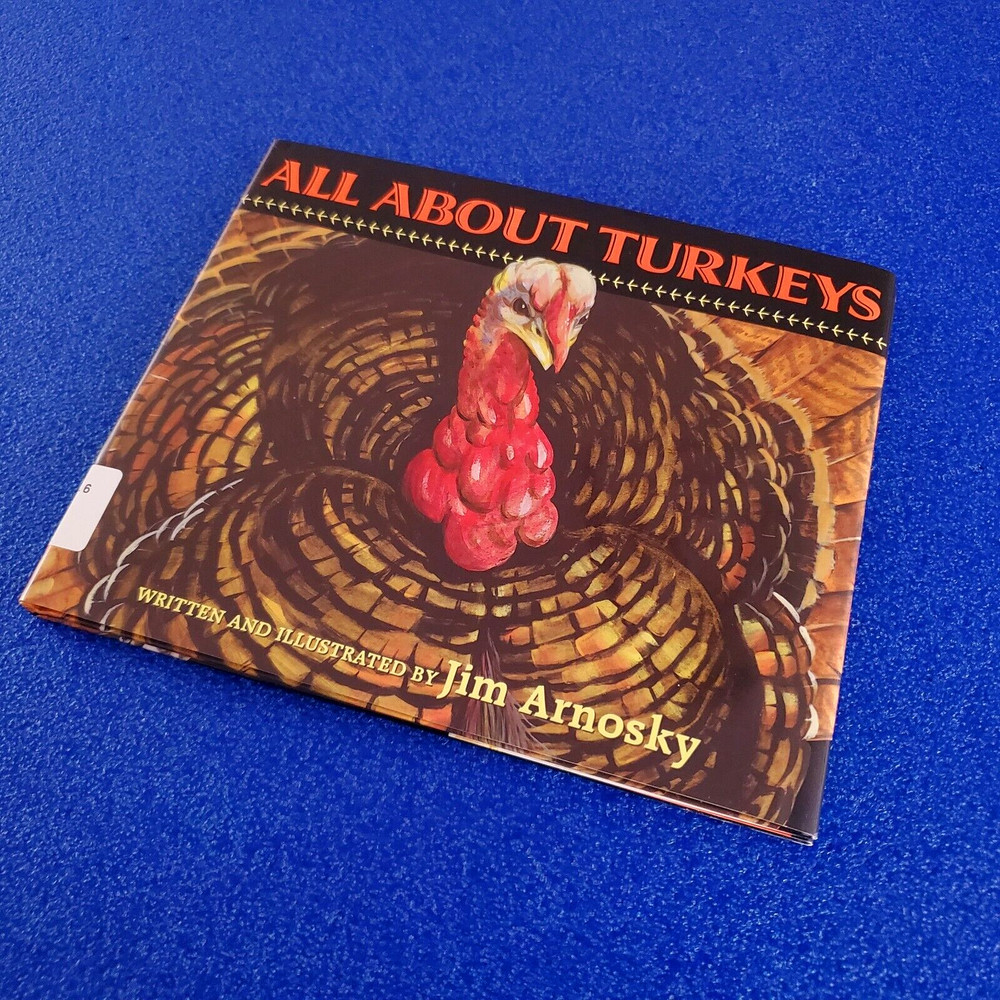 All About Turkeys Hardcover Children's Watercolor Picture Book Free Shipping