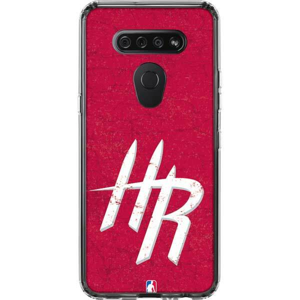 NBA Houston Rockets LG K51/Q51 Clear Case - Houston Rockets Distressed