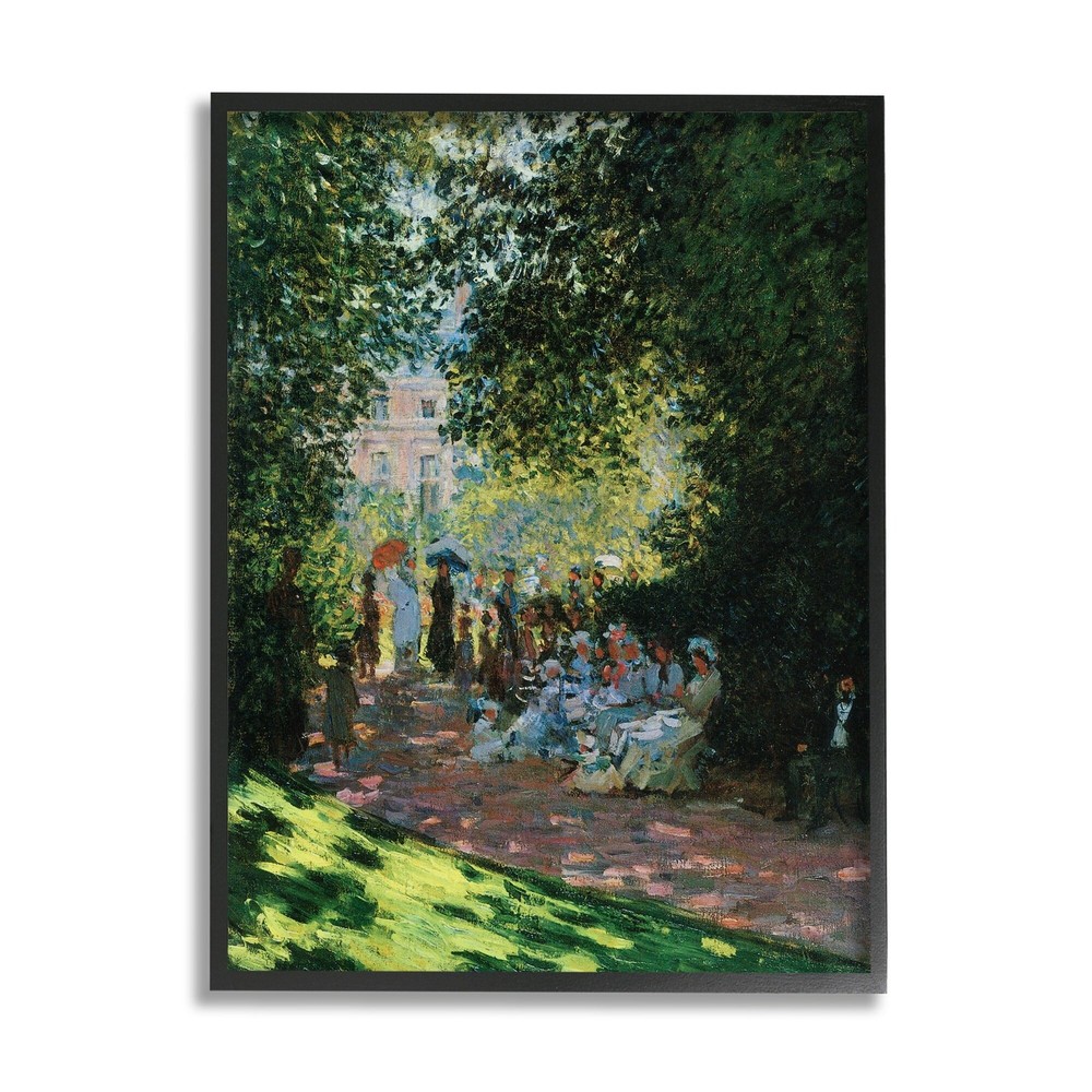 Stupell Parisians in Park Classical Painting Framed Art 24x30 Multi-Color