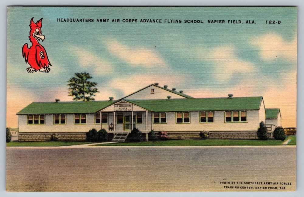 Napier Field Army Air Corps Flying School Postcard Dothan Alabama