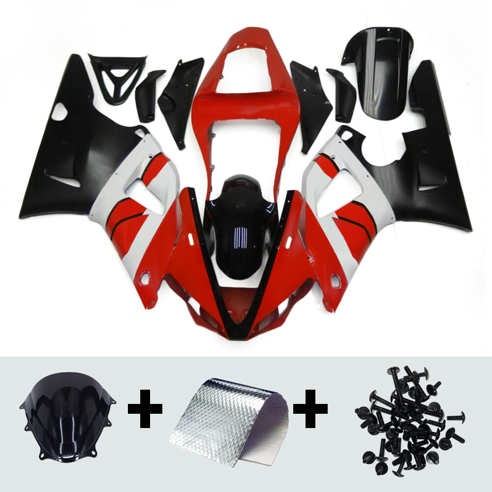 Fairings For Yamaha YZF1000 R1 2000 2001 YZF R1 00 01 Red White Black Bodywork