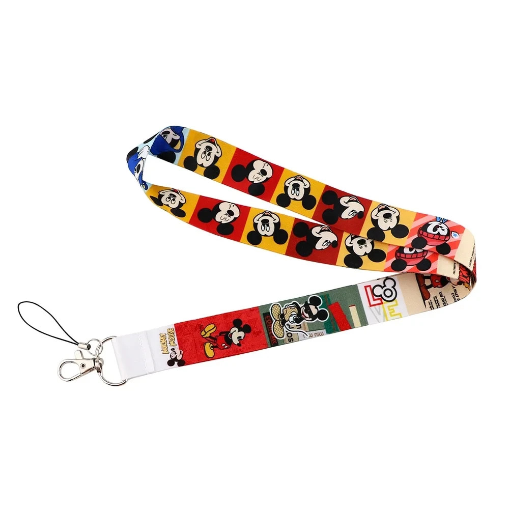 Disney Mickey Mouse Lanyard | Cartoon Character ID Badge Holder | Keychain & Pho