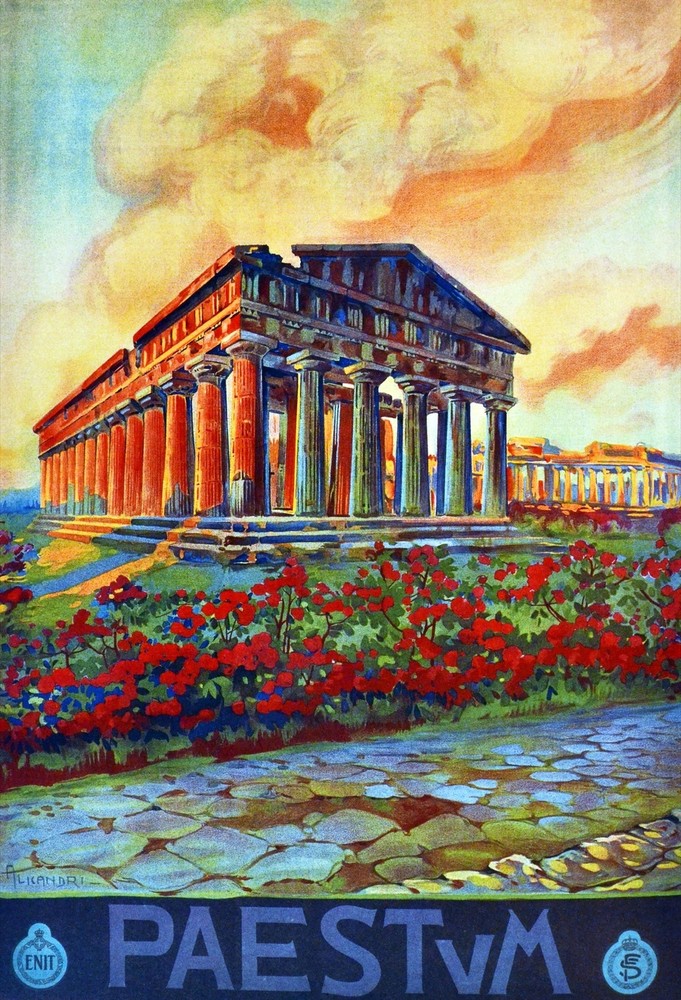 Decoration Poster.Home Room Interior design.Travel Italy.Paestum.6563