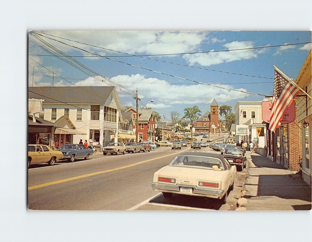 Postcard Main Street Wolfeboro New Hampshire USA
