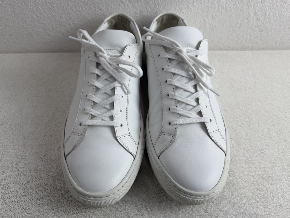 Men’s Common Projects Achilles Low Leather Sneakers 1528 Size 11 White-image