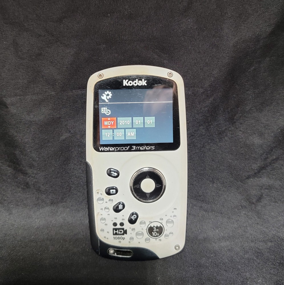 Kodak ZX3 Handheld Camcorder Waterproof To 10 Feet 1080 HD Tested Functioning