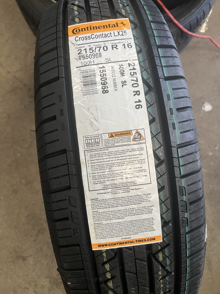 Continental CrossContact LX25 All-Season 215/70R16 SUV Tire  