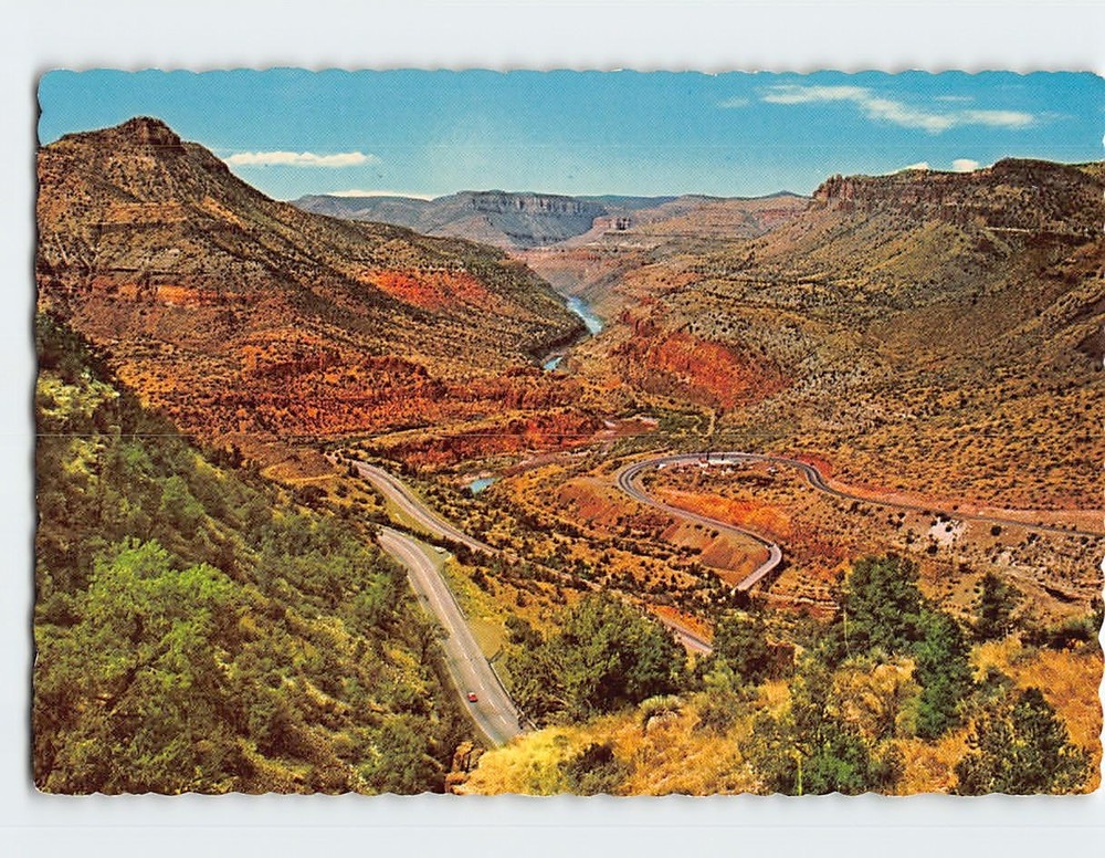 Postcard Switchbacks through Salt River Canyon Arizona USA
