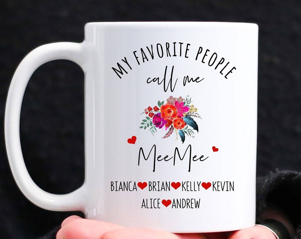 Personalized Meemee Gifts Meemee Coffee Mug With Grandkid Names Mother's Day For