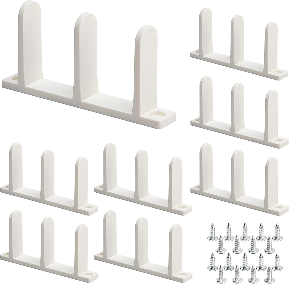 8 Pack Siding Closet Door Floor Guide-Universal ABS Sliding Door Bottom Guide Fi
