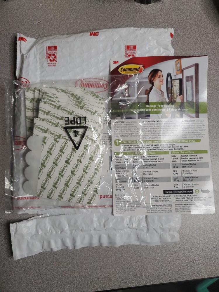 Command Large Picture Hanging Strips White 20 Pairs/Pack (17206-20NA)