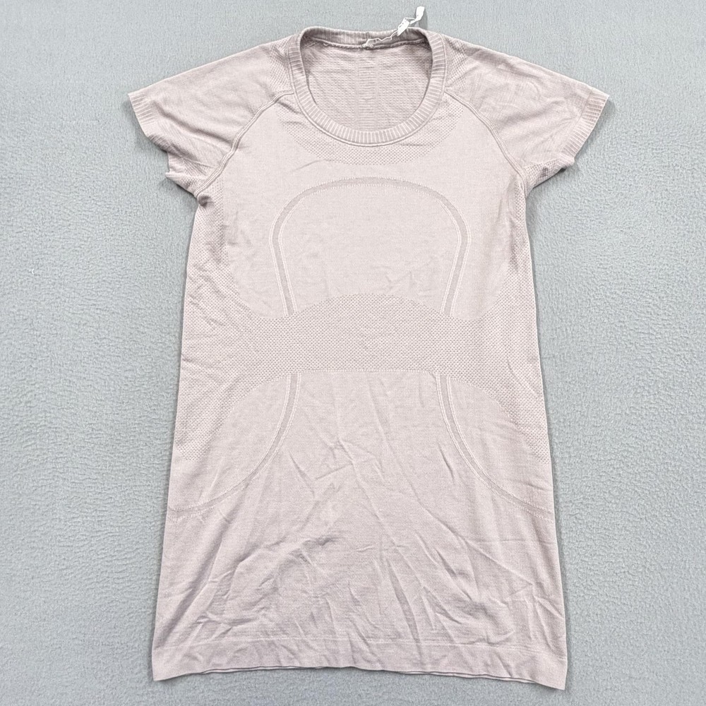 Lululemon Swiftly Tech Shirt Womens 8 Pink Short Sleeve Seamless Athletic Top