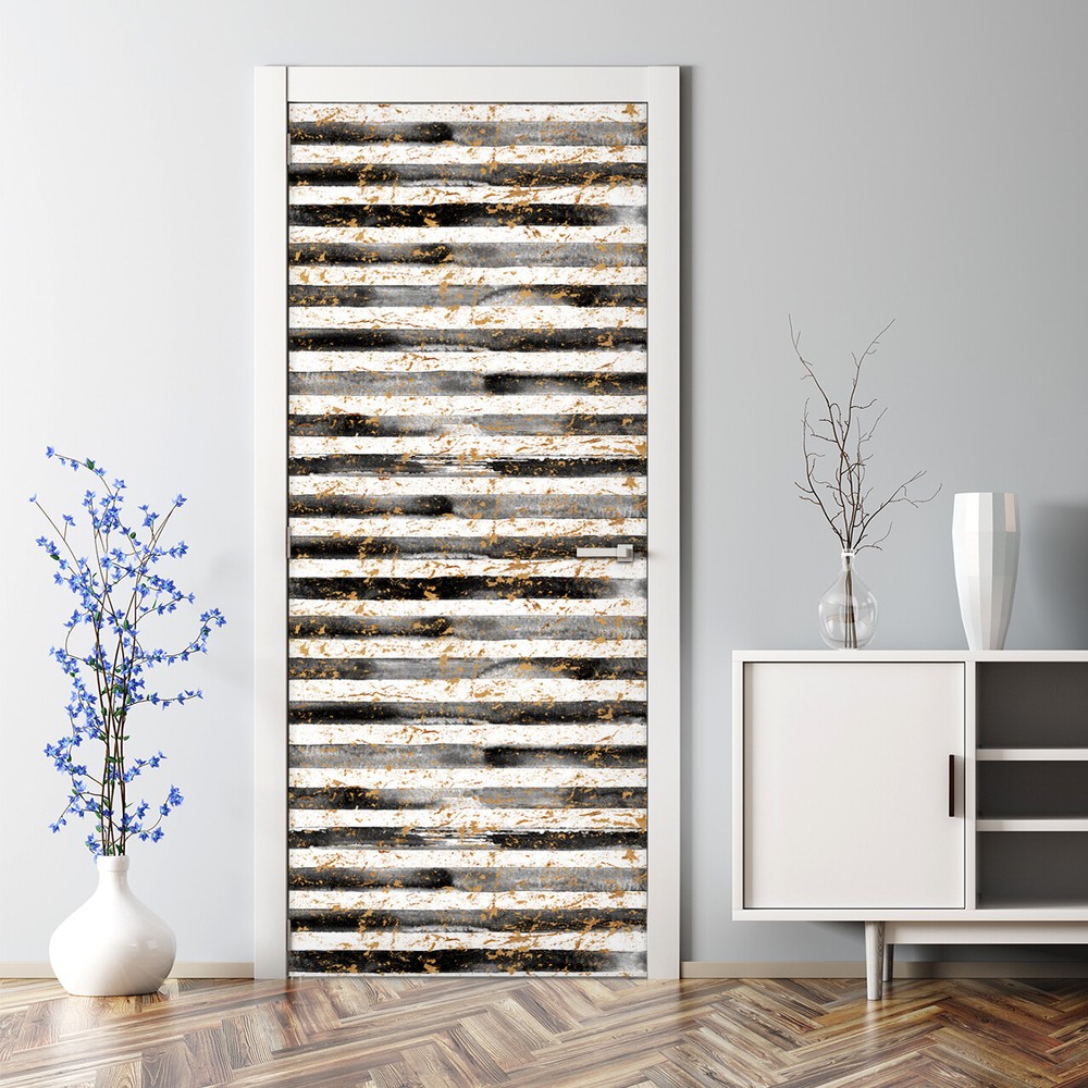 Grunge Striped Stains Watercolour Adhesive Door sticker Decal Decor Decal Decor