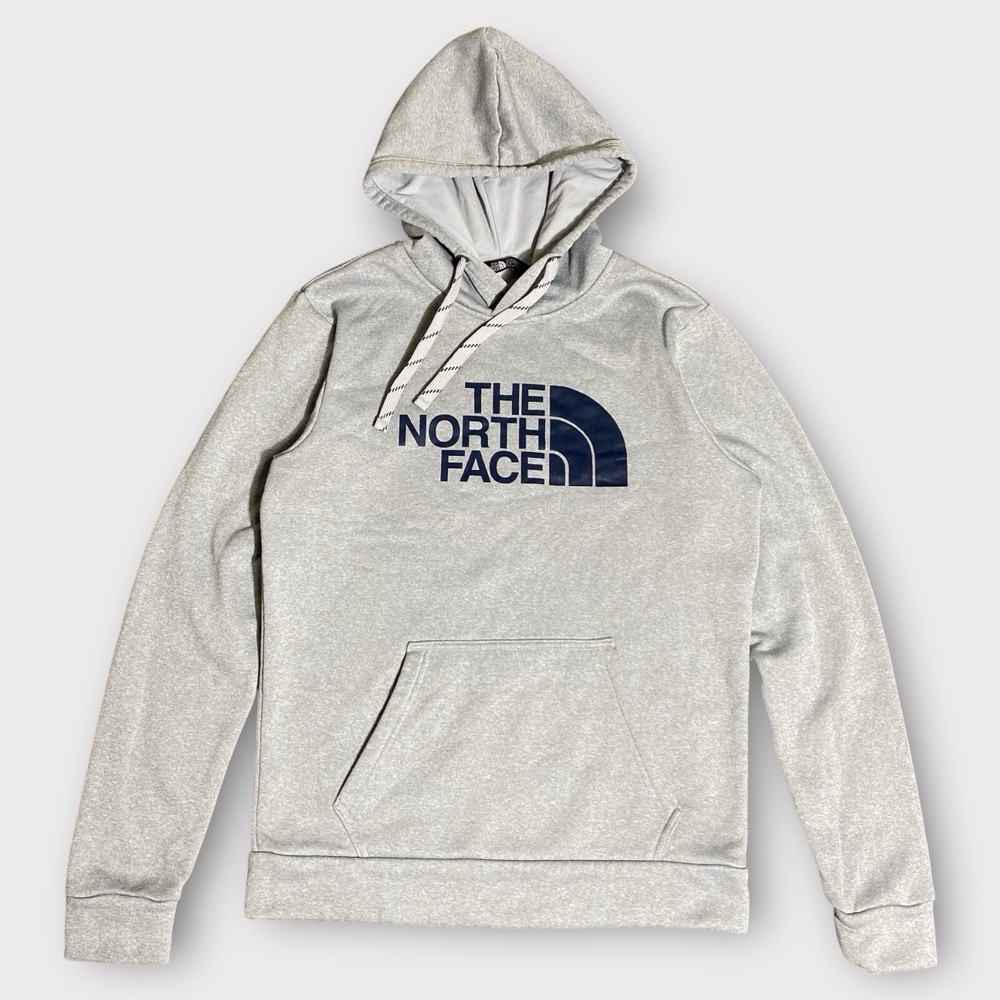 The North Face Hoodie Mens S Gray Heathered Pullover Sweatshirt Outdoor Hiking