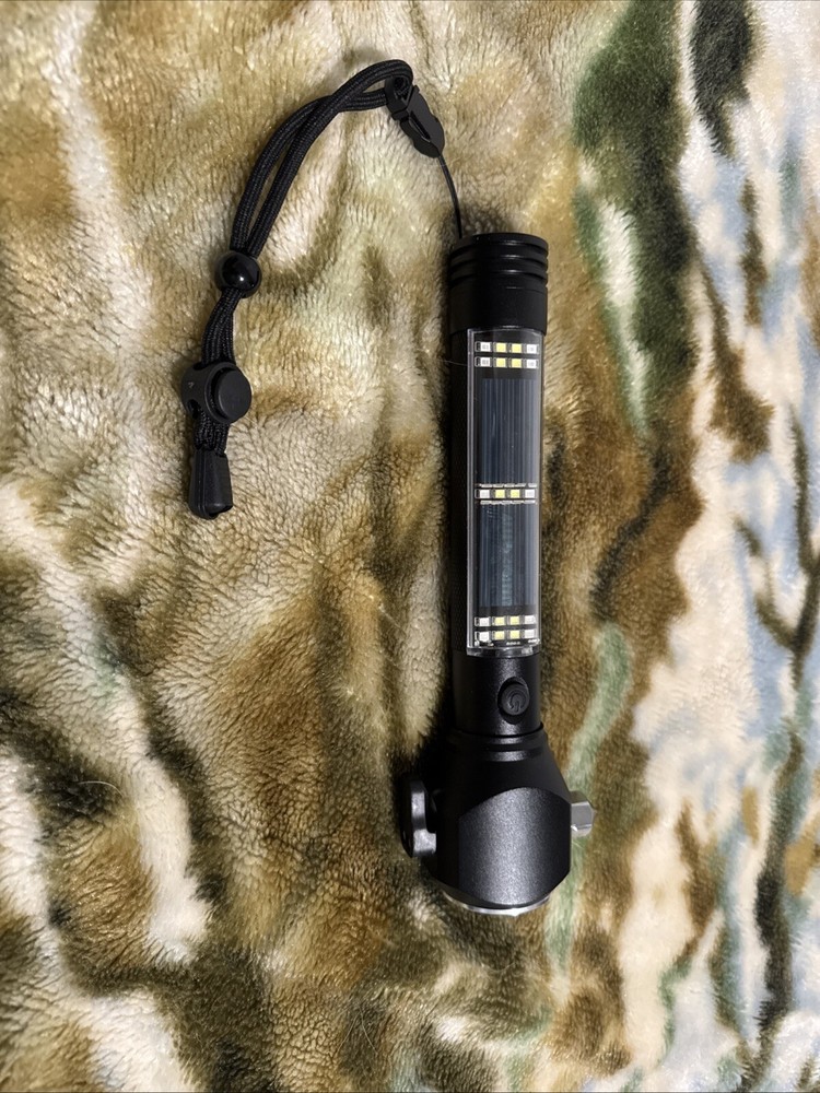 super bright led flashlight W/ Alarm/emergency Light/compasrechargeable tactical