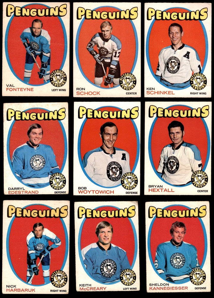1971-72 O-Pee-Chee Penguins Near Team Set 2.5 - GD+ 4088060 (9 / 16 cards)