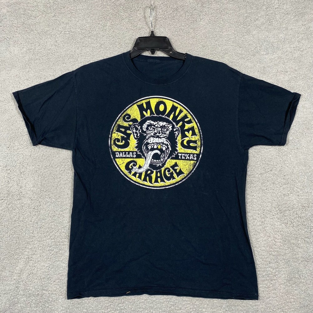 Men's Gas Monkey Garage Dallas Texas Black Short Sleeve T-Shirt