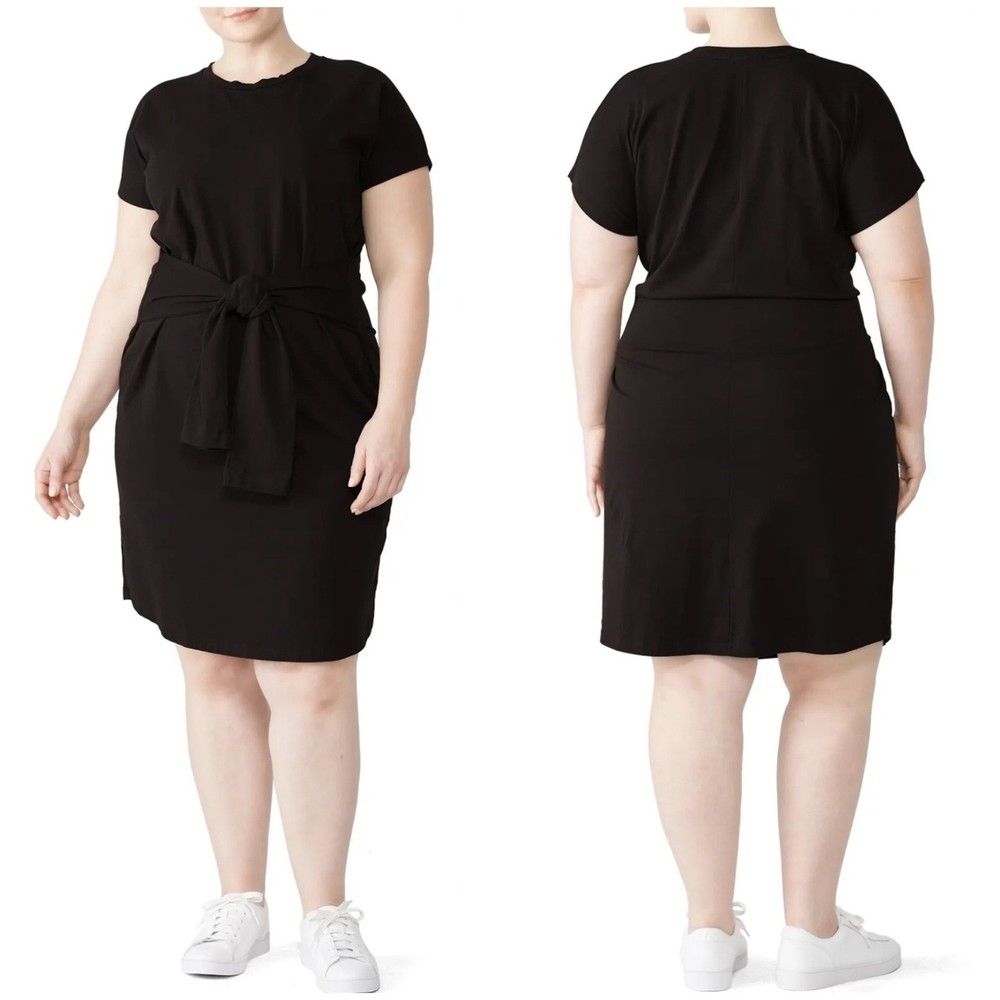 Universal Standard Misa Jersey Dress Black Tie Waist Size L (US 22-24)
