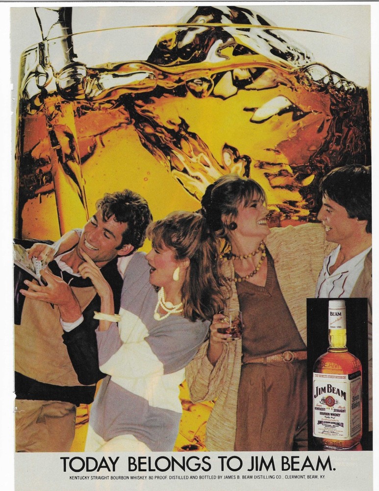 Jim Beam Kentucky Straight Bourbon Whiskey Original Print Ad