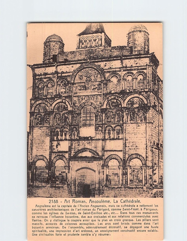 Postcard La Cathedrale Angoulême France