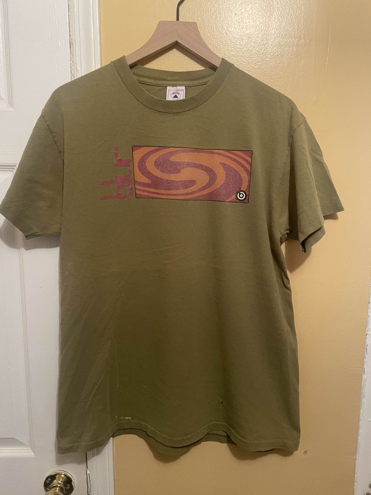 Vintage 90s Blur Britpop Rock Band Swirl Tour T-Shirt L Parklife Oasis Grunge