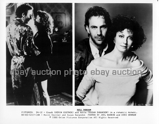 Vintage Photo 1988 Kevin Costner Susan Sarandon BULL DURHAM