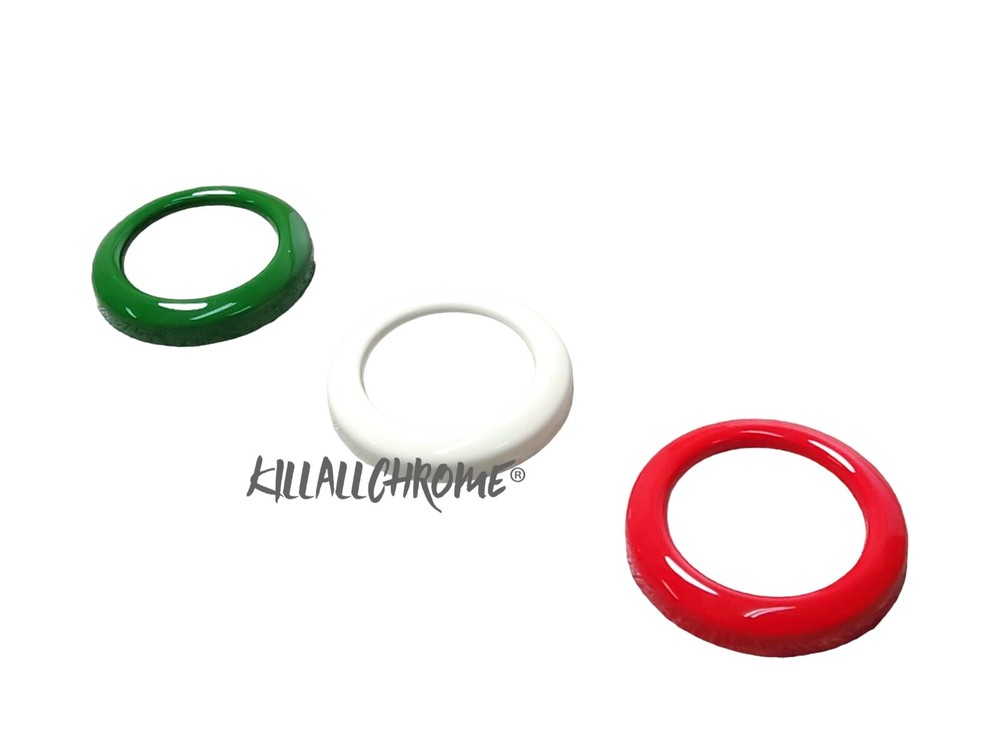 Fits Abarth 595 Dashboard Button Rings Covers Plastic Hazard Italy Flag 500 Fiat