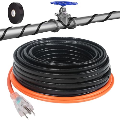 30FT Heat Tape for Water Pipes，-40°F Anti-Freeze De-Icing Heating Tape, Pipe