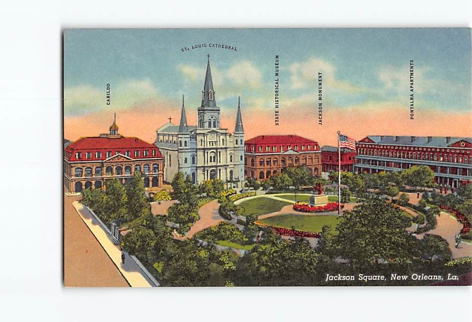 Postcard Jackson Square New Orleans Louisiana USA