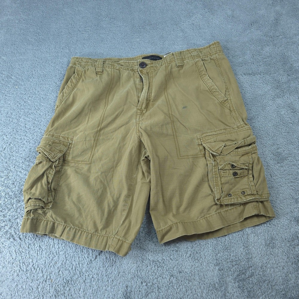 Aeropostale Shorts Mens 34 Khaki Cargo Ripstop Multi Pocket Casual LXVDBA70