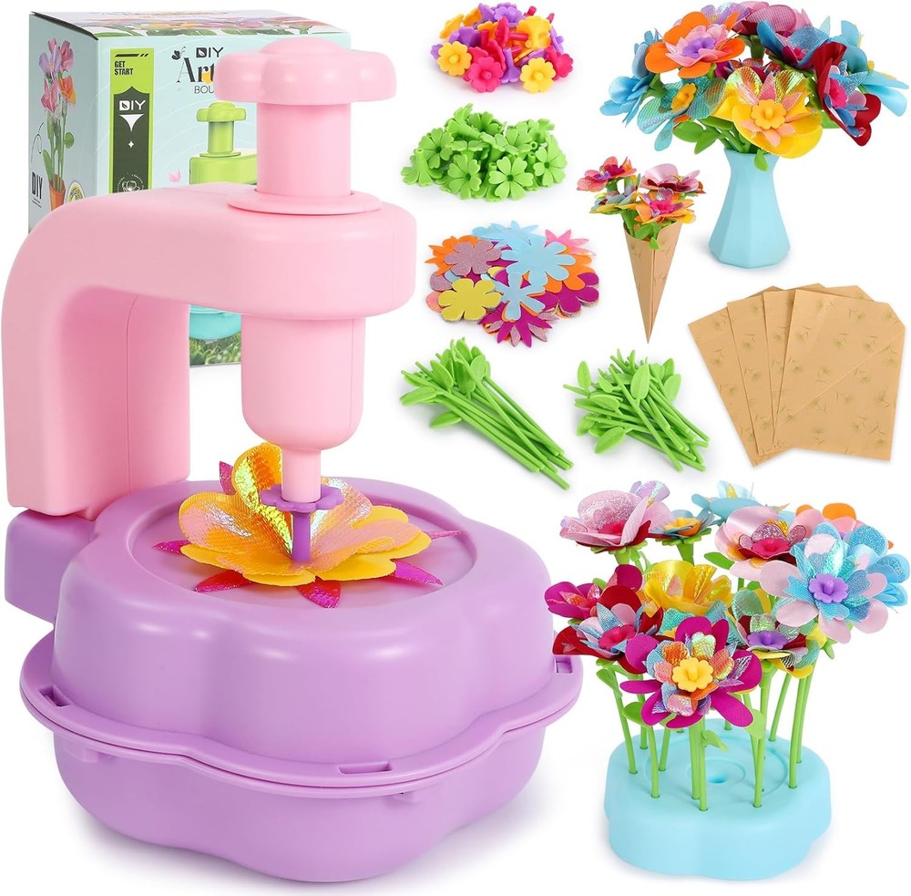 Arts and Crafts Set for Kids - Flower Crafting Activity for Ages 4-9
