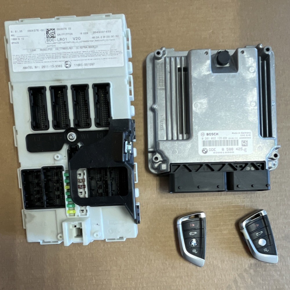 ENGINE COMPUTER DME ECU KEY SET BCM N57 DIESEL BMW F15 X5 35D (2014-2018) OEM
